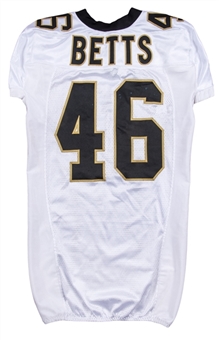 2010 Ladell Betts Game Used New Orleans Saints Road Jersey Photo Matched To 8/27/2010 